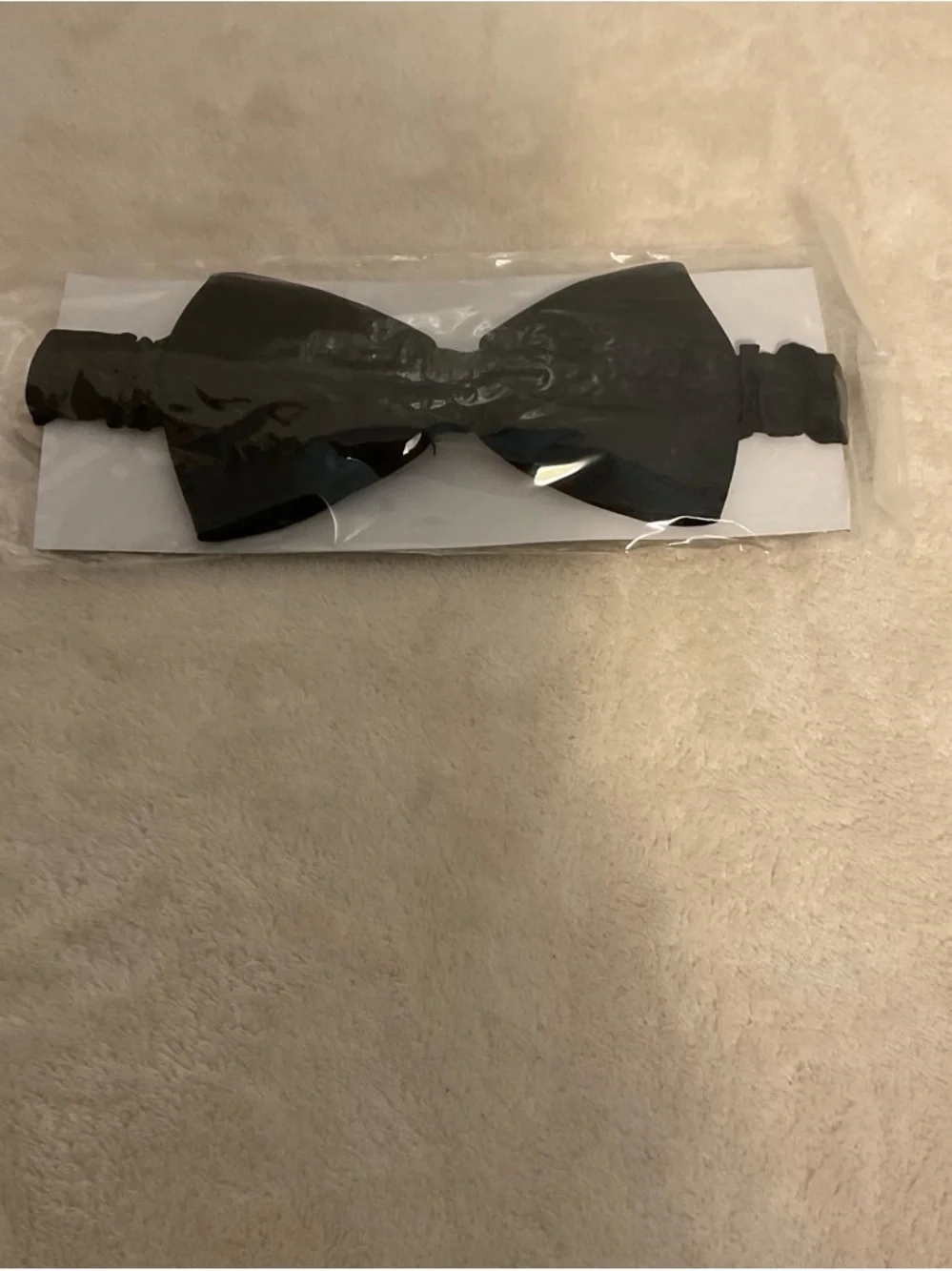 Kids Black Bow Elastic Headband - Sleek Hair Accessory
